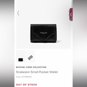 ISO: Michael Kors Collection Snakeskin Small Pocket Wallet DO NOT BUY